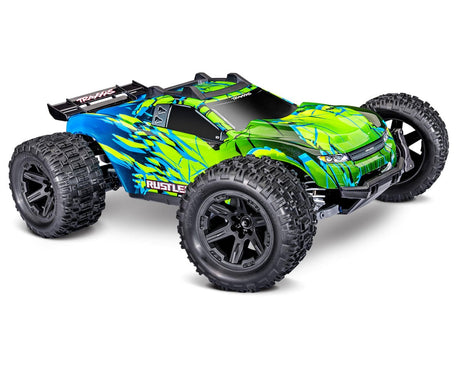 TRA67464-4-GRN 67464-4-GRN Rustler 4X4 Brushless RTR Stadium Truck, Green