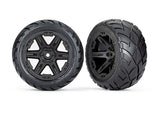 TRA6768 6768 Rustler 2.8" Rear Anaconda Tires on RXT Wheels, Black (2)