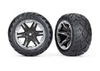TRA6768X 6768X Rustler 2.8" Rear Anaconda Tires on RXT Wheels, Black/Chrome (2)