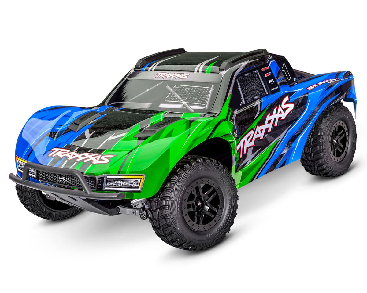 TRA68454-4-GRN 68454-4-GRN Slash 4X4 Brushless RTR Short Course Truck, Green