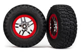 TRA6873R 6873R Mud-Terrain Tires, S1, SCT SS Wheels, Chrome/Red