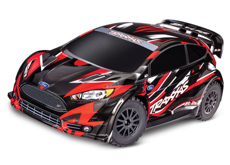 TRA74154-4-RED 74154-4-RED Ford Fiesta ST 1/10 4WD Rally Car RTR, Red