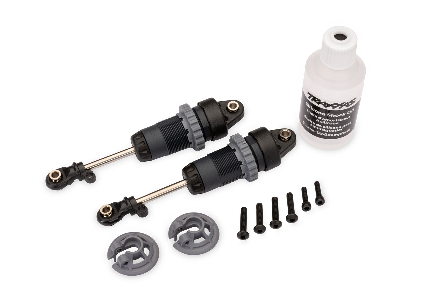 TRA7461-STGRY 7461-STGRY 1/10 Long GTR Shocks, Steel Gray (2)