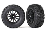 TRA7473T 7473T Rally Gravel Pattern Tires, Wheels, Black