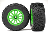 TRA7473X 7473X Rally Gravel Pattern Tires, Wheels, Green