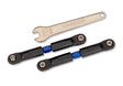 TRA7491-BLUE 7491-BLUE Steel Extra-Short Camber Links, Blue (2)