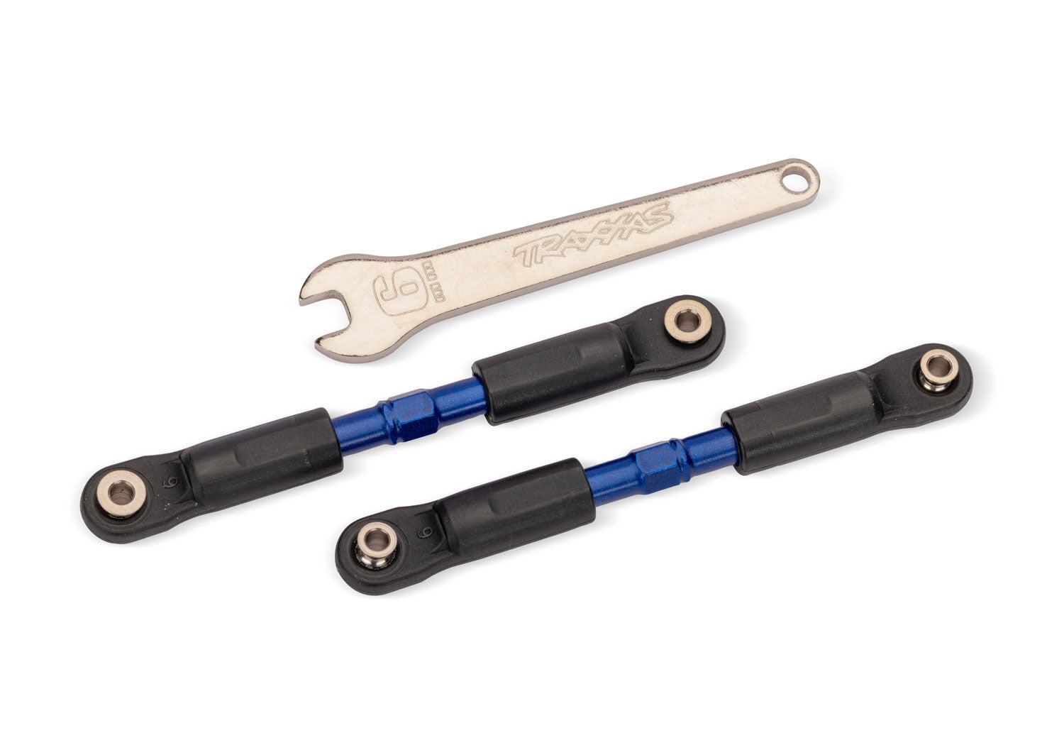 TRA7493-BLUE 7493-BLUE 73mm Adjustable Steel Long Camber Links, Blue (2)