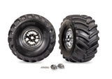 TRA7696 7696 X-Monster Terra Groove Pre-Glued Tires, Chrome (2)