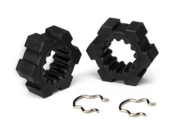 TRA7756-BLK 7756-BLK Hex Wheel Hubs w/ Clips