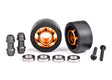 TRA7775T 7775T Wheels w/ Wheelie Bar, Axle & Bearings, Orange
