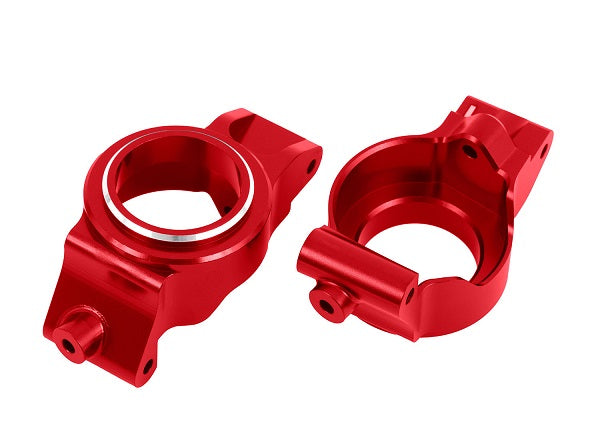 TRA7832-RED 7832-RED Aluminum Caster Blocks (C-Hubs), Left/Right, Red