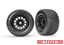 Traxxas 7862 Gravix Belted Pre-Glued XRT Tires, Black (2)