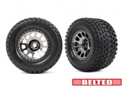 Traxxas 7862X Gravix Belted Pre-Glued XRT Tires, Black Chrome (2)