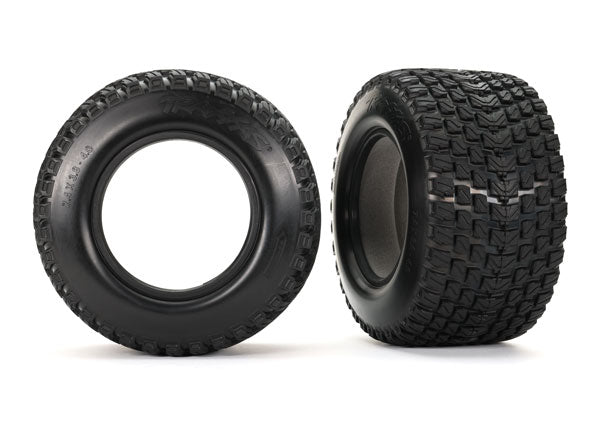 TRA7873 7873 Left & Right 7.4"x4.0" Tires w/ Foam Inserts (2)