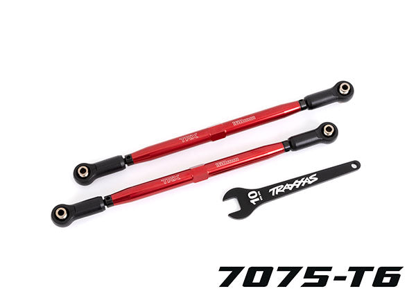 TRA7897R 7897R Front Aluminum Toe Links, Red