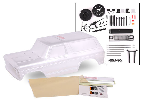 TRA8010P 8010P 1979 Ford Bronco Body, Clear/Unpainted