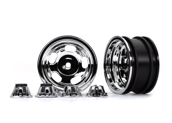 TRA8158X 8158X 2.2" Wheels (2) w/ Center Caps (4), Chrome