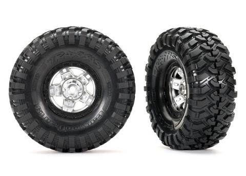 Traxxas 8179X 1.9" x 4.6" Tires & Wheels (2), Satin Chrome
