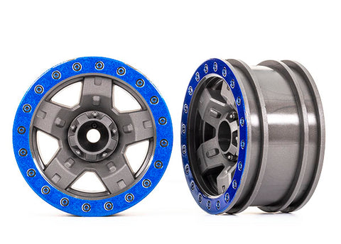 Traxxas 8180-BLUE TRX-4 Sport 2.2" Wheels, Blue (2)