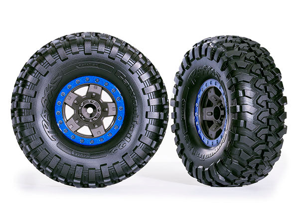 TRA8181-BLUE 8181-BLUE 5.3x2.2" Tires & 2.2" Wheels, Blue (2)