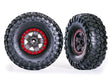 TRA8181-RED 8181-RED 5.3x2.2" Tires & 2.2" Wheels, Red (2)