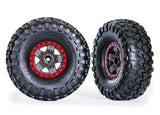 TRA8181-RED 8181-RED 5.3x2.2" Tires & 2.2" Wheels, Red (2)