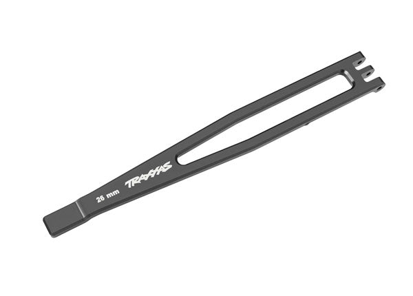 TRA8327-GRAY 8327-GRAY Aluminum Battery Hold-Down, Gray