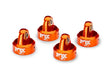 TRA8465 8465 Fox GTR Aluminum Shock Caps, Orange (4)