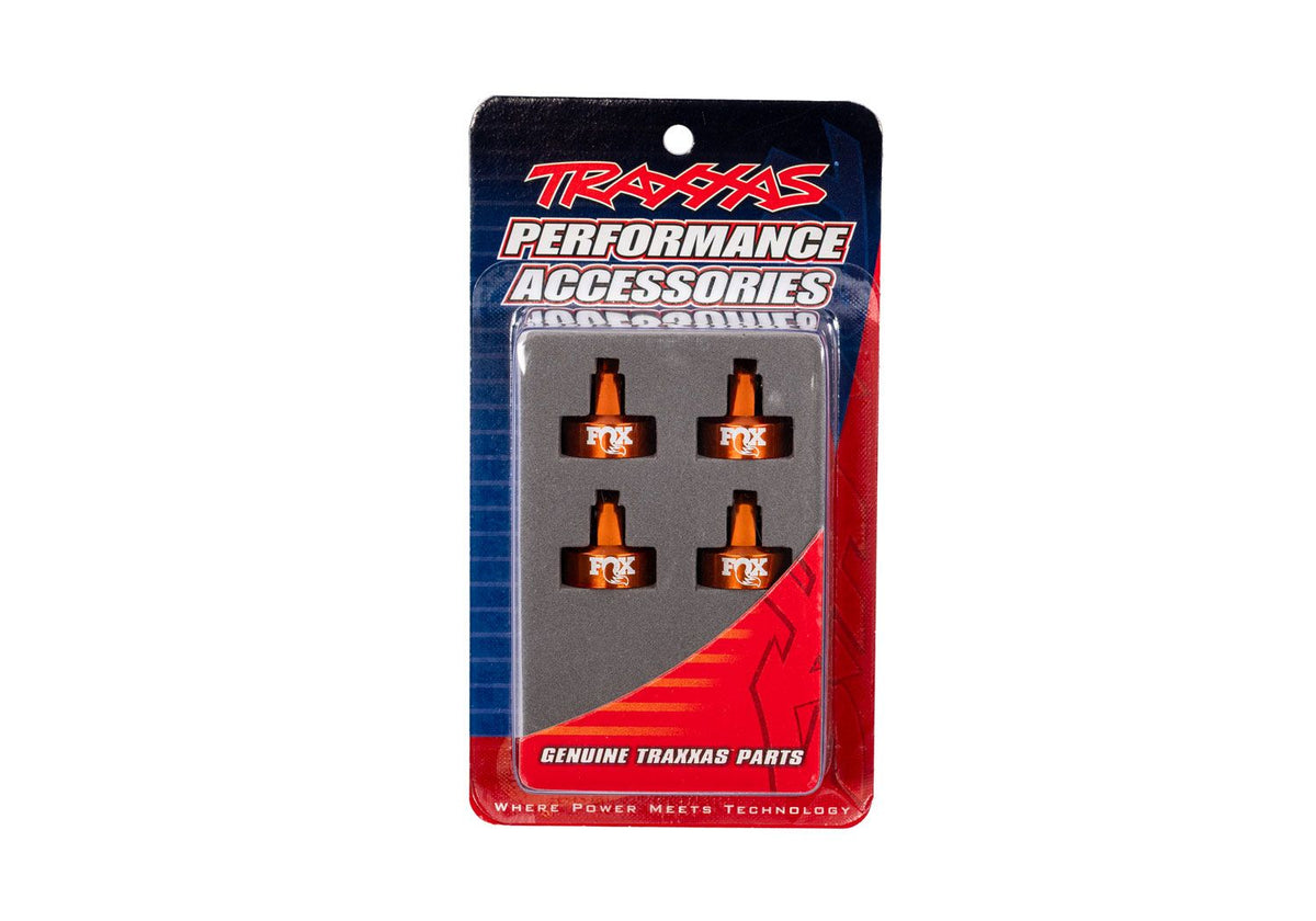 Fox GTR Aluminum Shock Caps, Orange (4)