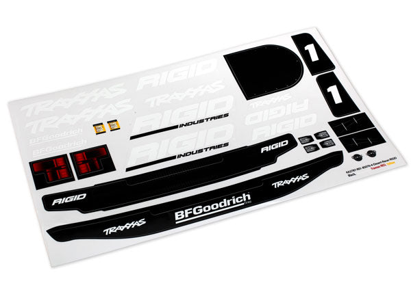 TRA8516 8516 UDR Decals, Rigid Edition