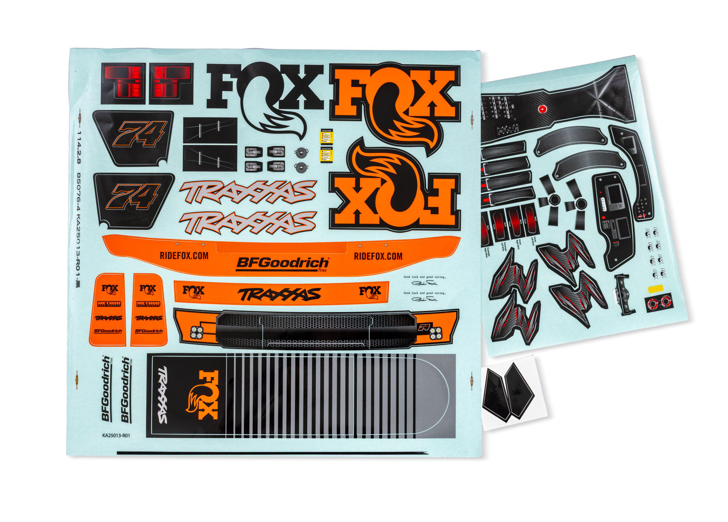 TRA8561 8561 Unlimited Desert Racer Fox Edition Decal Sheets
