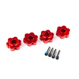 TRA8956R 8956R Aluminum Hex Wheel Hubs, Red