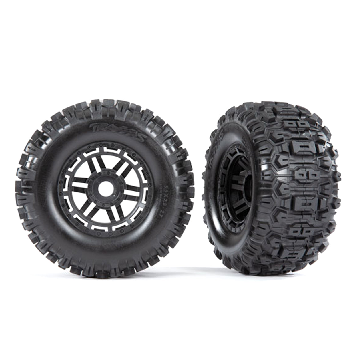 TRA8973 8973 Sledgehammer Tires, 2.8" Dual Profile Wheels, Black