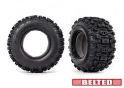 TRA8975 8975 Sledgehammer Belted 2.9/3.8" Pre-Glued Tires & Inserts (2)