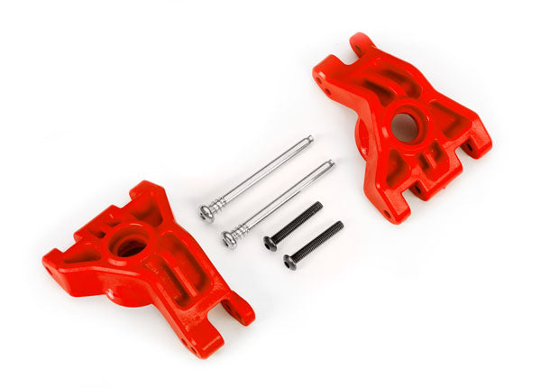 TRA9050R 9050R Left and Right Stub Axle Carriers, Red