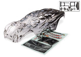 TRA9077X 9077X Rustler 4X4 Clipless Body, Clear w/ ProGraphix
