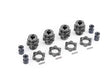 TRA9086-GRAY 9086-GRAY 17mm Aluminum Wheel Hubs / Hex Adapters (4), Gray