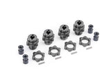 TRA9086-GRAY 9086-GRAY 17mm Aluminum Wheel Hubs / Hex Adapters (4), Gray