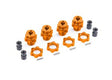 TRA9086-ORNG 9086-ORNG 17mm Aluminum Wheel Hubs / Hex Adapters (4), Orange