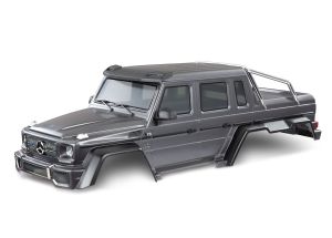 TRA9129-SLVR 9129-SLVR TRX-6 Mercedes G63 6X6 Complete Clipess Body, Silver