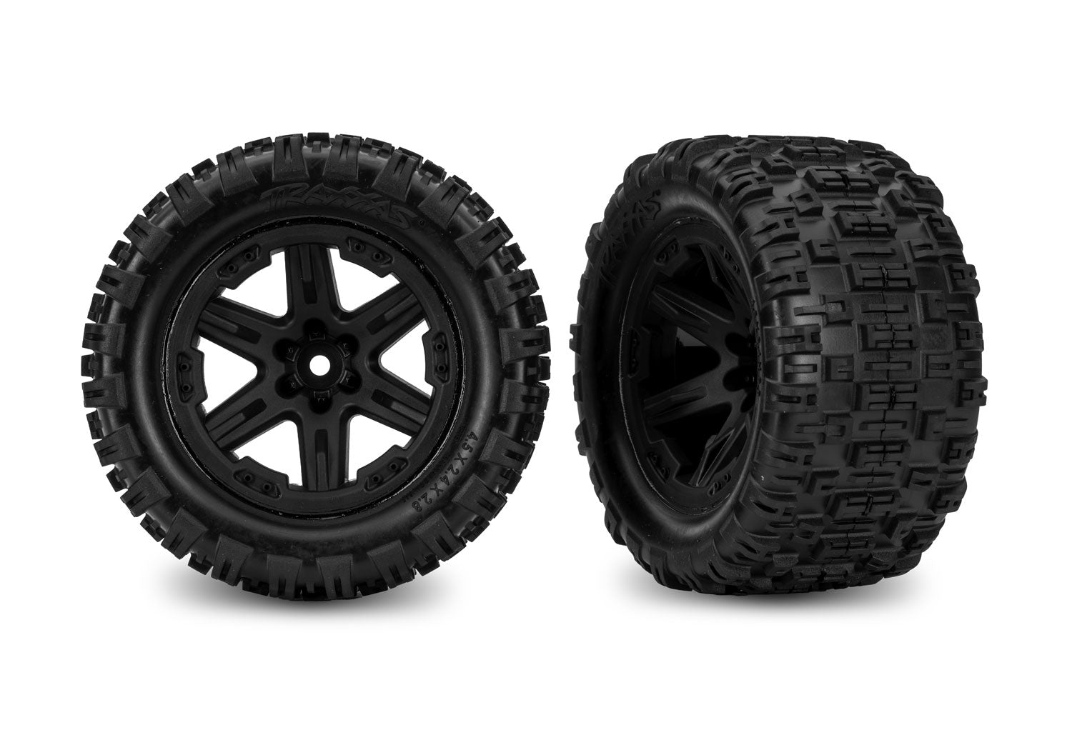 TRA9170-BLK 9170-BLK RXT 2.8" Wheels & Sledgehammer ST Tires, Black (2)