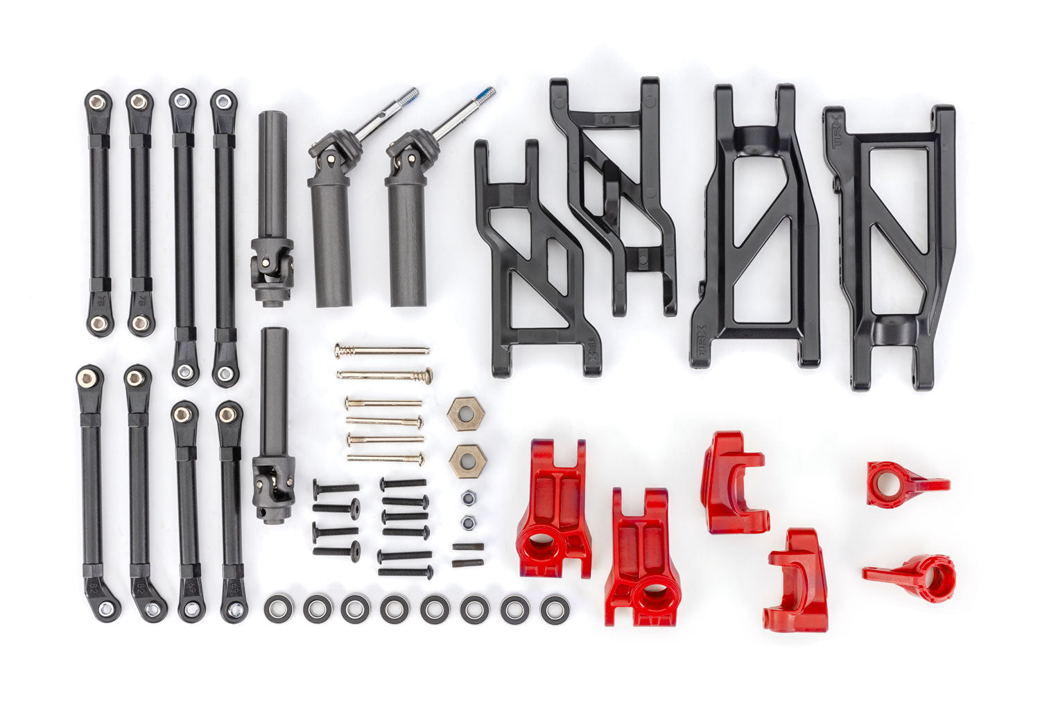 TRA9180-RED 9180-RED Outer Driveline & Suspension Upgrade Kit, Red