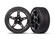 TRA9370 9370 4Tec 2.1" Response Tires on Split-Spoke Wheels, Front, Black Chrome (2)