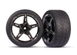 TRA9371 9371 4Tec 2.1" Response Tires on Split-Spoke Wheels, Rear, Black Chrome (2)