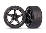 TRA9371 9371 4Tec 2.1" Response Tires on Split-Spoke Wheels, Rear, Black Chrome (2)
