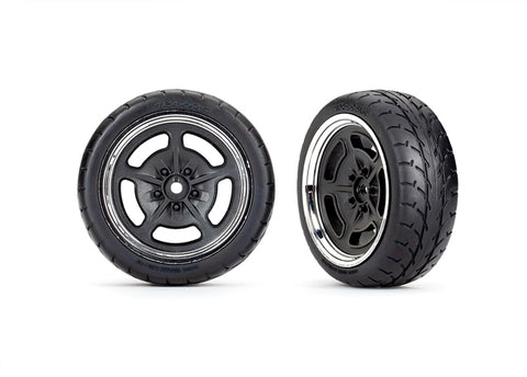 Traxxas 9372 Factory Five Hot Rod 2.1" Response Tires, Front, Black/Chrome (2)