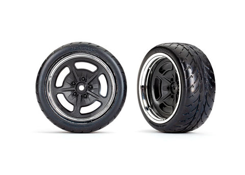 Traxxas 9373 Factory Five Hot Rod 2.1" Response Tires, Rear, Black/Chrome (2)