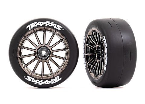 Traxxas 9374R 2.0" Tires & Wheels, Black Chrome