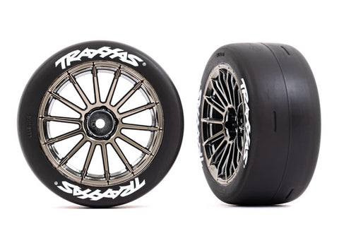 Traxxas 9375R 2.0" Tires & Wheels, Black Chrome