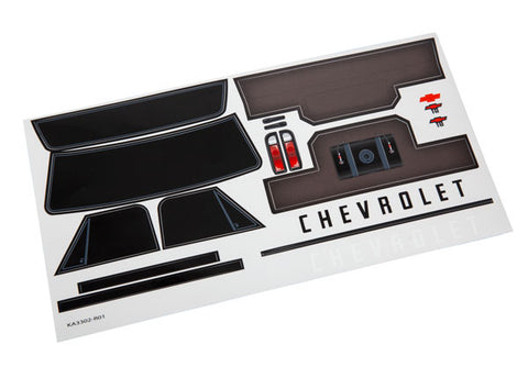 Traxxas 9413 Decal Sheet for Chevrolet and Drag Slash